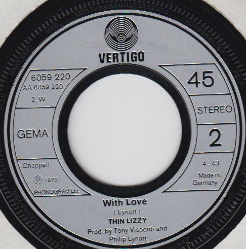 Thin Lizzy : Waiting For An Alibi (7", Single)