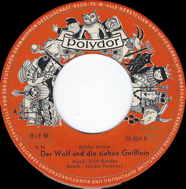 Brüder Grimm* : Der Wolf Und Die Sieben Geißlein (7")