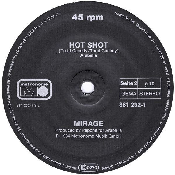 Mirage (7) : Get Down (12", Maxi)