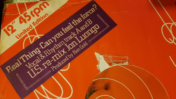 Real Thing* : Can You Feel The Force? (US Re-mix) (12", Ltd)