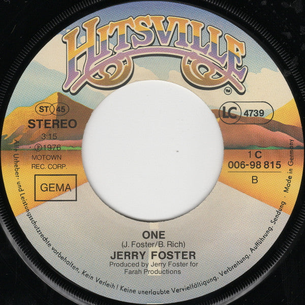 Jerry Foster : I Knew You When (7")