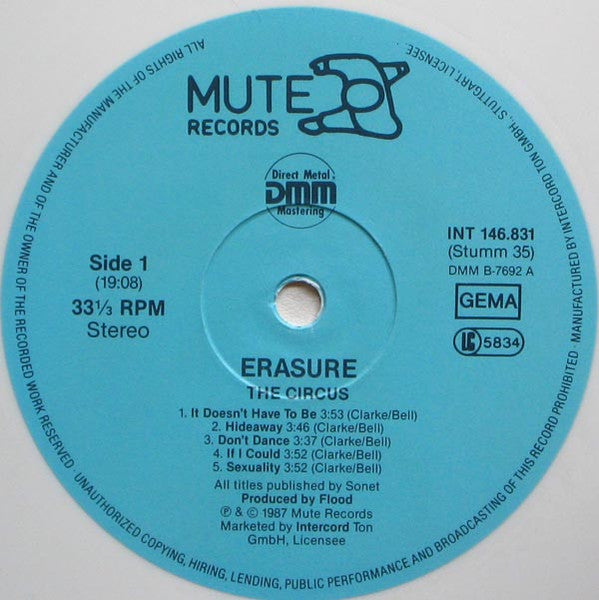 Erasure : The Circus (LP, Album, Whi)