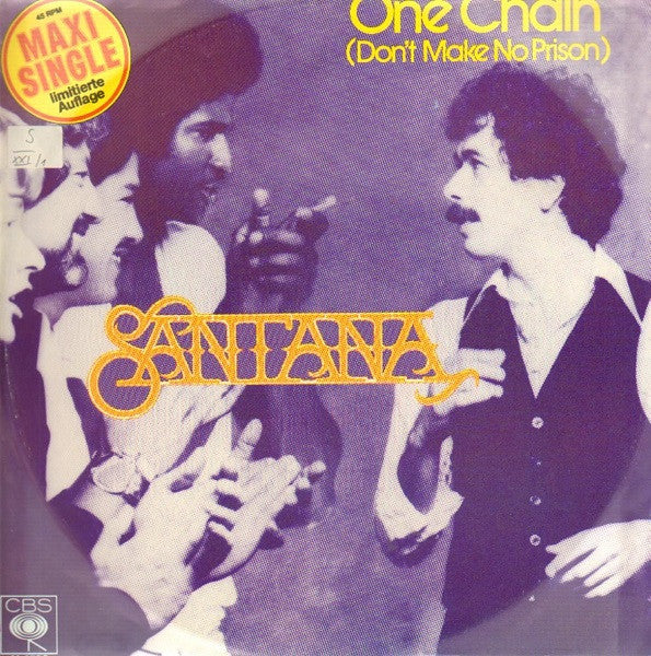 Santana : One Chain (Don't Make No Prison) / Wham! (12", Maxi, Ltd)