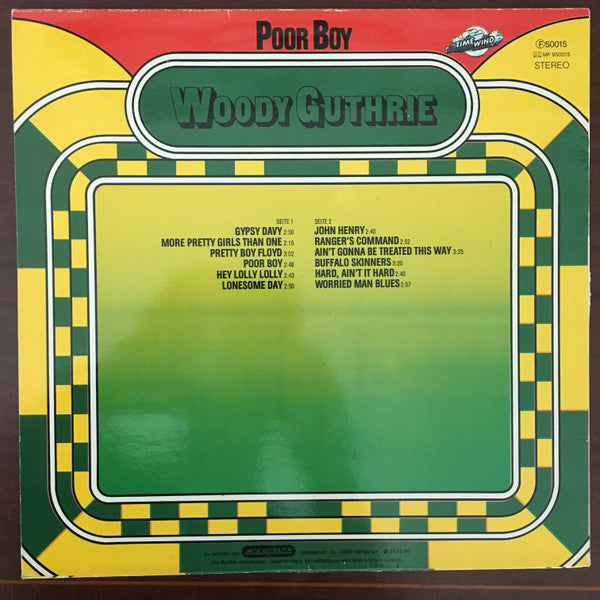 Woody Guthrie : Poor Boy (LP, Comp, RE)