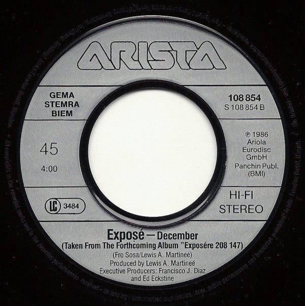 Exposé : Come Go With Me (7", Single)