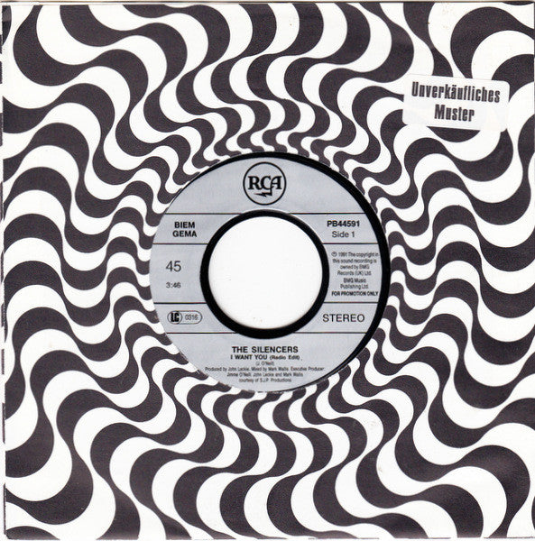 The Silencers : I Want You (Radio Edit) (7", Promo)