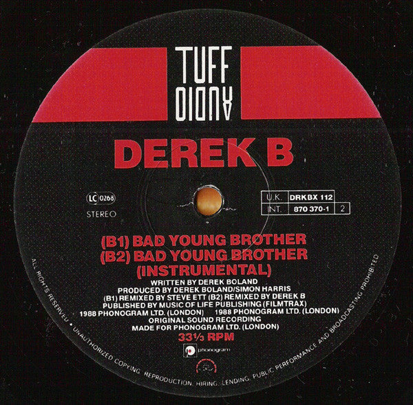 Derek B : Bad Young Brother (12")