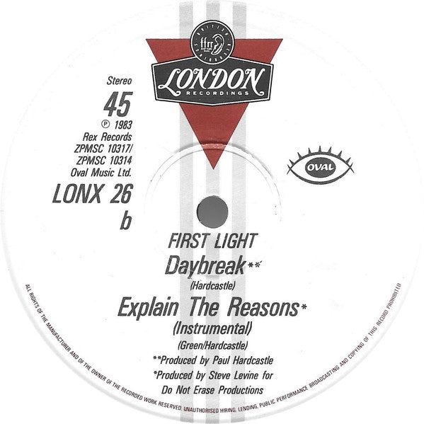 1st Light* : Explain The Reasons (18 Minutes Of First Light) (12", Single)
