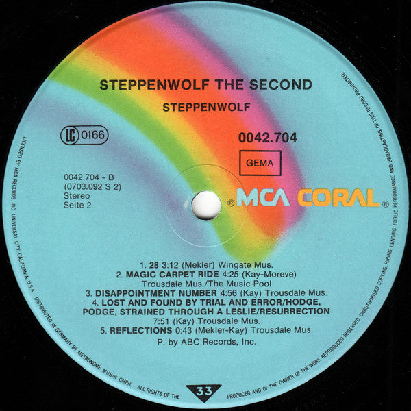 Steppenwolf : The Second (LP, Album, RE)