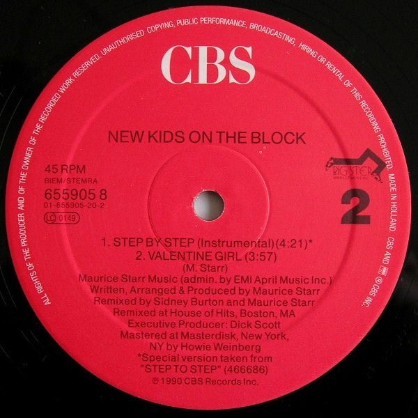 New Kids On The Block : Step By Step (12", Maxi)