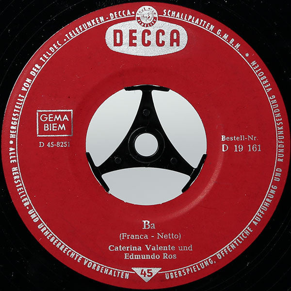 Caterina Valente Und Edmundo Ros : Saudades Da Bahia / Ba (7", Single)