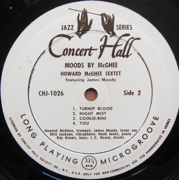 Howard McGhee Sextet Featuring James Moody : Moods By McGhee (10")