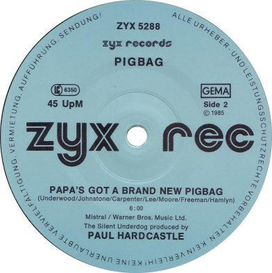 The Silent Underdog / Pigbag : Papa's Got A Brand New Pigbag (12")