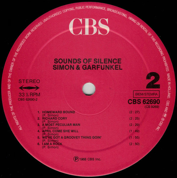 Simon & Garfunkel : Sounds Of Silence (LP, Album, RE)