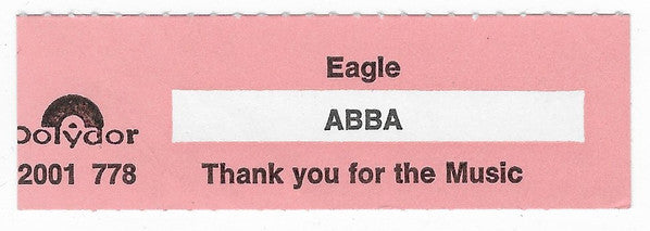 ABBA : Eagle / Thank You For The Music (7", Single, Pap)