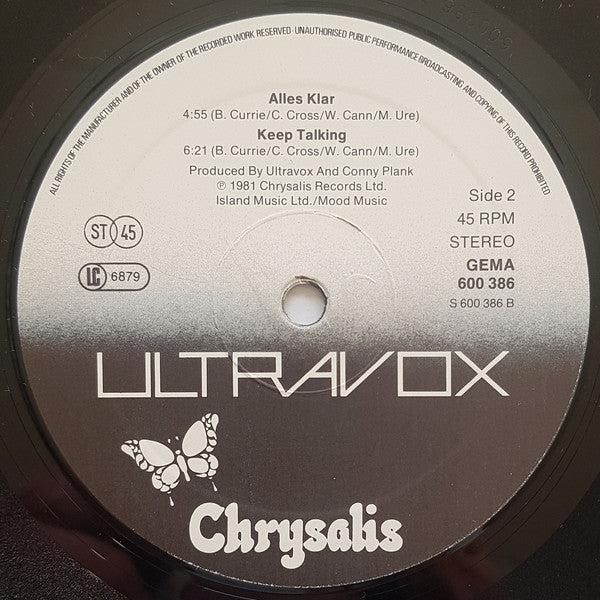 Ultravox : All Stood Still (12", Sup)