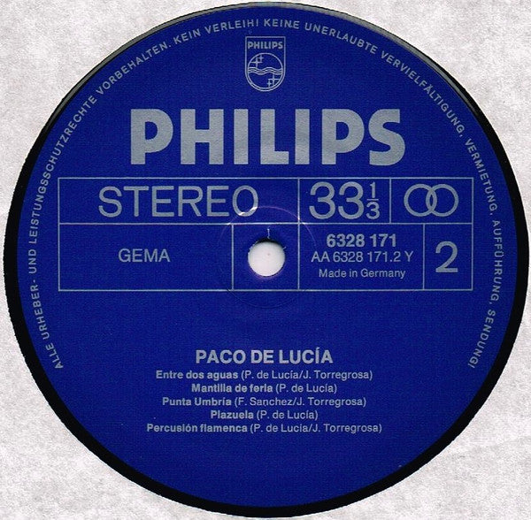 Paco De Lucia* : Paco De Lucia (LP, Comp, RE)