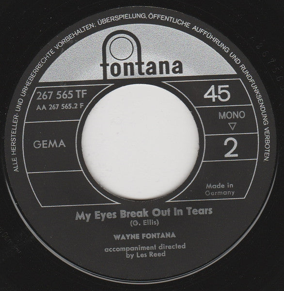 Wayne Fontana : Come On Home (7", Single, Mono)