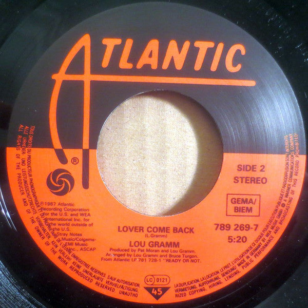 Lou Gramm : Ready Or Not (7", Single)
