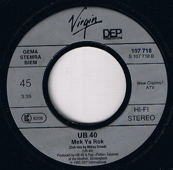 UB40 : Don't Break My Heart (7", Single)