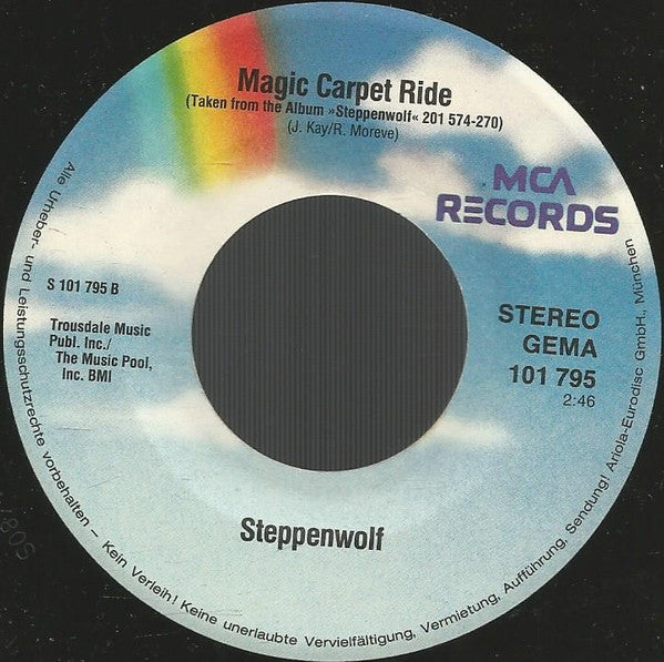 Steppenwolf : Born To Be Wild / Magic Carpet Ride (7", Single)