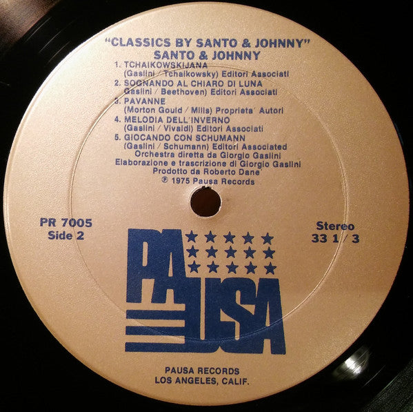 Santo & Johnny : Classics By Santo & Johnny (LP, Album)