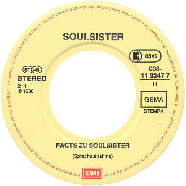 Soulsister : The Way To Your Heart (7", Single)
