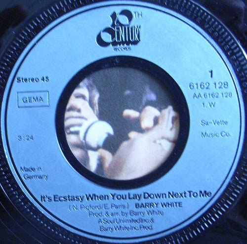 Barry White : It's Ecstasy When You Lay Down Next To Me (7", Single)
