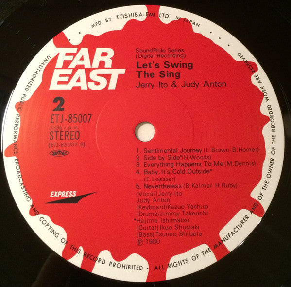 Jerry Ito & Judy Anton : Let's Swing The Sing (LP, Album)