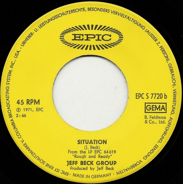 Jeff Beck Group : Got The Feeling (7", Single)