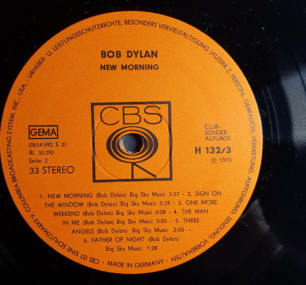 Bob Dylan : New Morning (LP, Album, Club, RE)