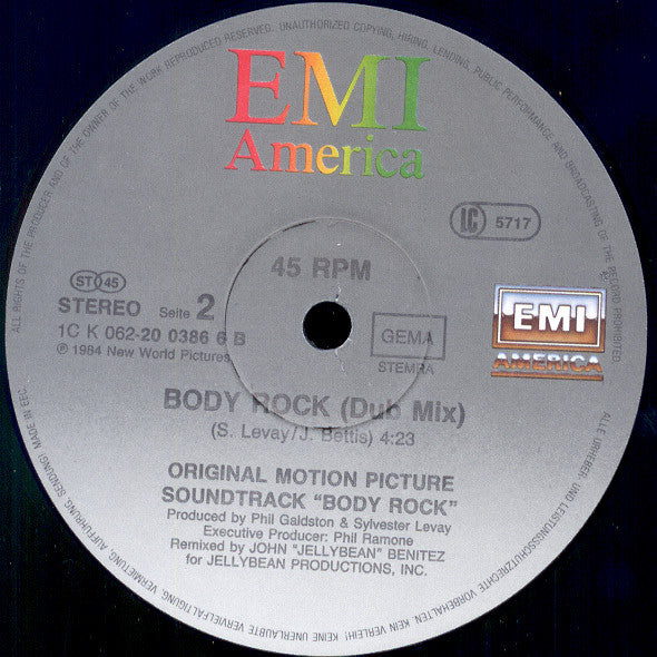 Maria Vidal : Body Rock (Special Long Version) (12", Single)