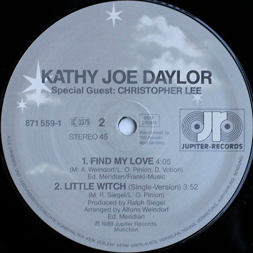 Kathy Joe Daylor Special Guest Christopher Lee : Little Witch (Magic-Maxi-Version) (12", Maxi)