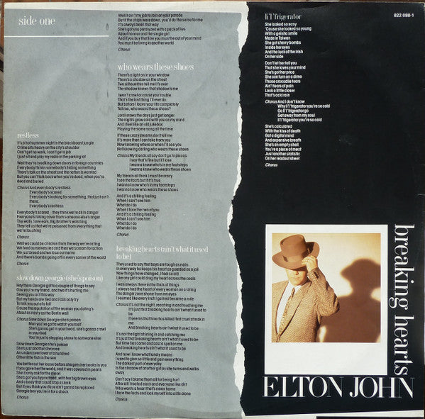 Elton John : Breaking Hearts (LP, Album)