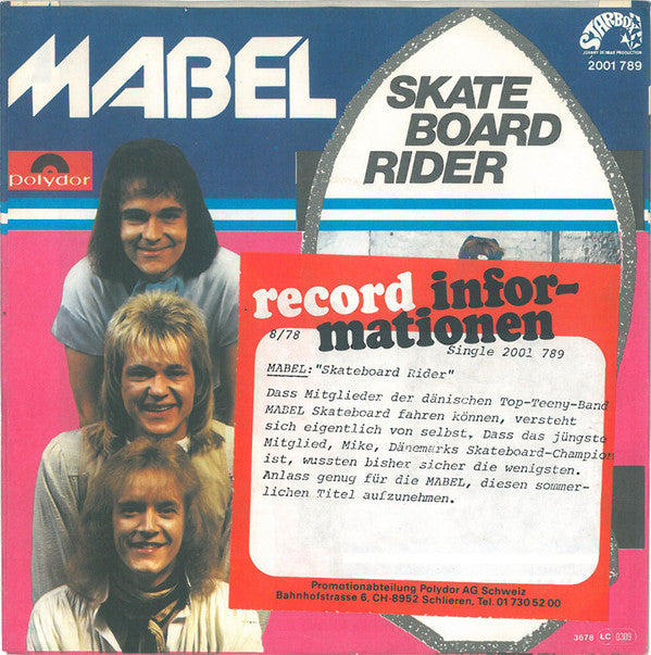 Mabel (2) : Skate Board Rider / F. B. I. On The Nail (7")