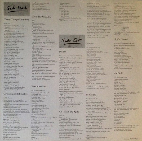 Cyndi Lauper : She's So Unusual (LP, Album, RE)