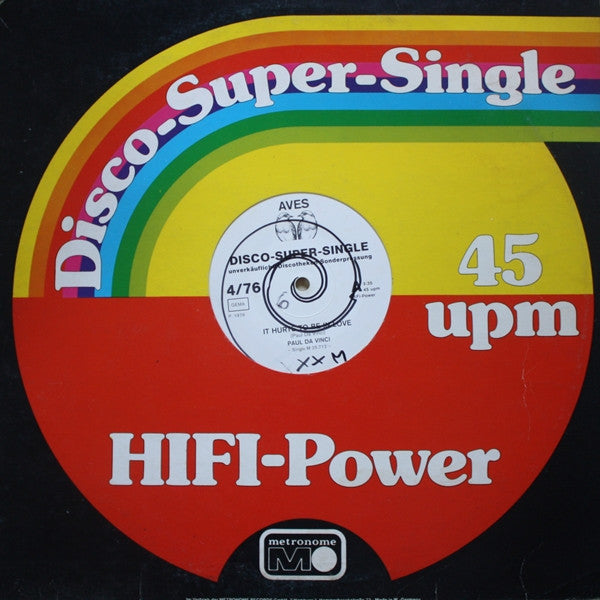 Paul Da Vinci : It Hurts To Be In Love (12", Single, Promo)
