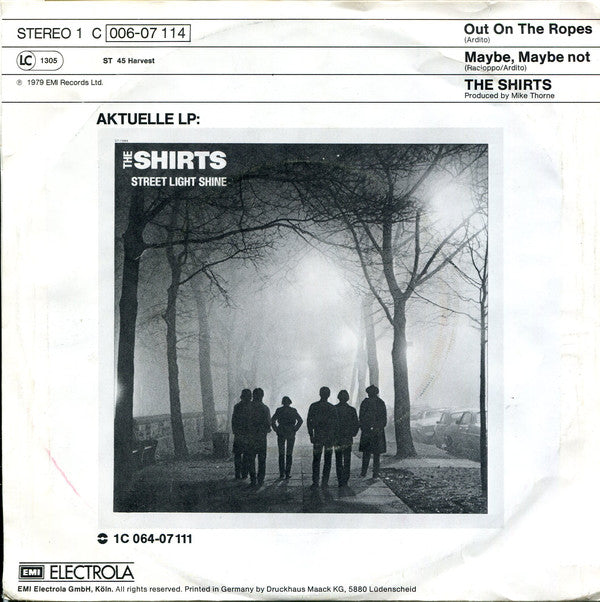 The Shirts : Out On The Ropes (7", Single)