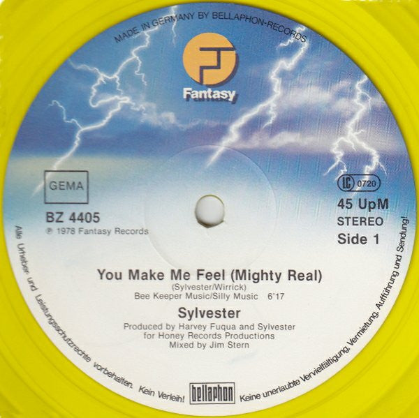 Sylvester : You Make Me Feel (Mighty Real) (12", Single, Yel)