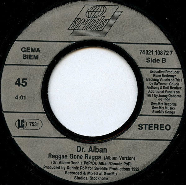 Dr. Alban : One Love (7", Single)