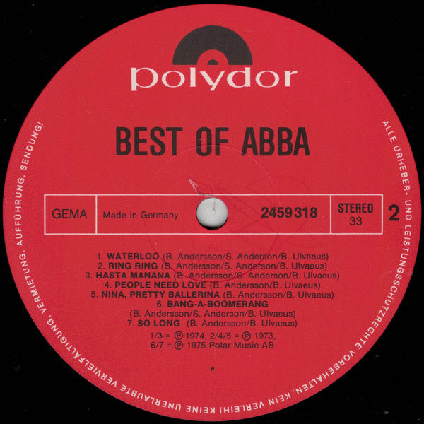 ABBA : The Best Of ABBA (LP, Comp, RE)