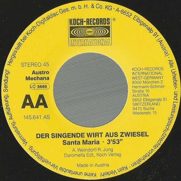 Der Singende Wirt Aus Zwiesel : Ich Bin Der Singende Bär Aus Dem Bayerischen Wald (7", Single)