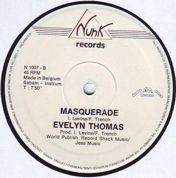 Evelyn Thomas : Masquerade (12")