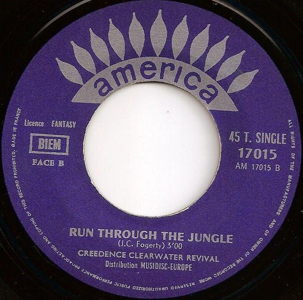 Creedence Clearwater Revival : Run Through The Jungle / Up Around The Bend (7", Single)