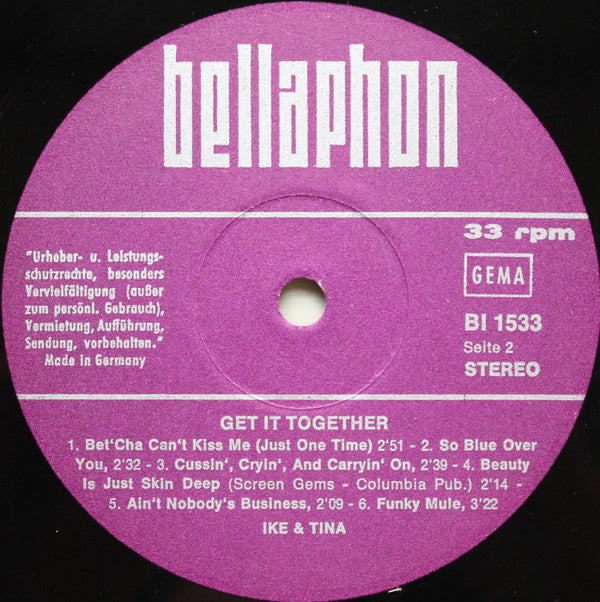 Ike & Tina Turner : Get It Together (LP, Comp, RE)