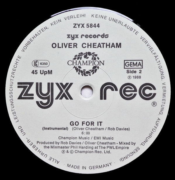 Oliver Cheatham : Go For It (12")