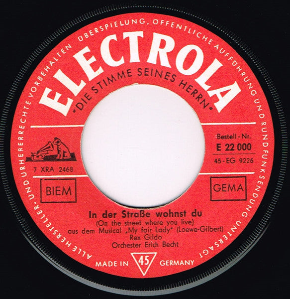 Rex Gildo : On The Street Where You Live (7")