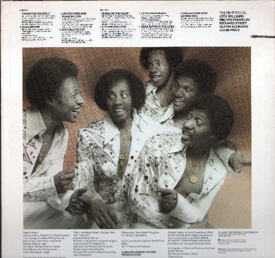 The Temptations : Hear To Tempt You (LP, Album, Ric)