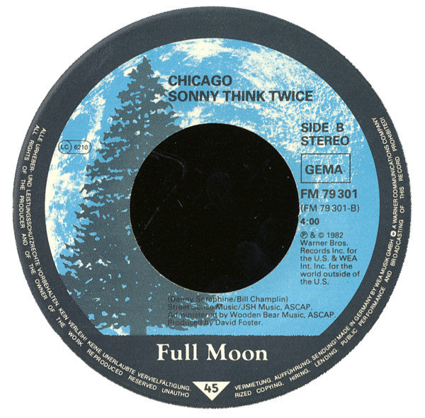 Chicago (2) : Hard To Say I'm Sorry (7", Single)