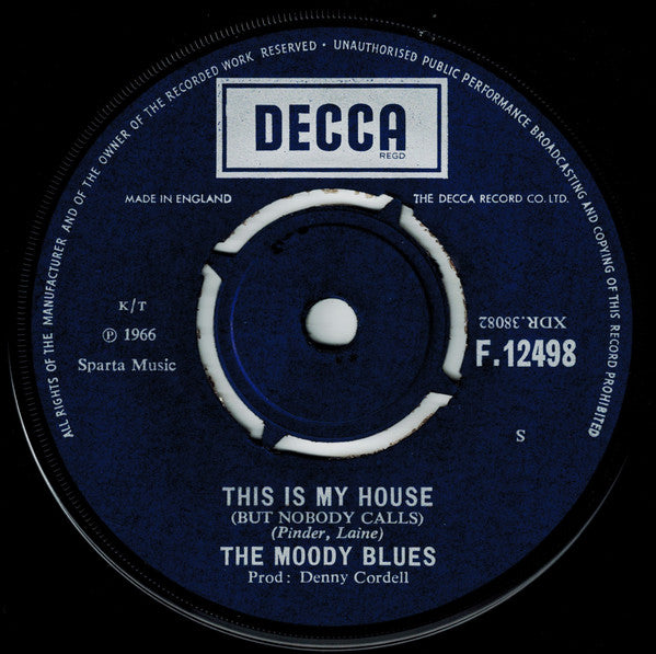 The Moody Blues : Boulevard De La Madelaine / This Is My House (7", Single)